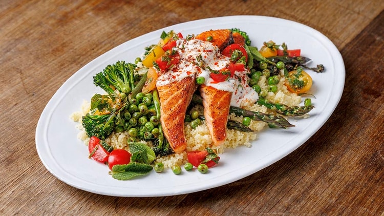 Pan-Seared Salmon & Couscous