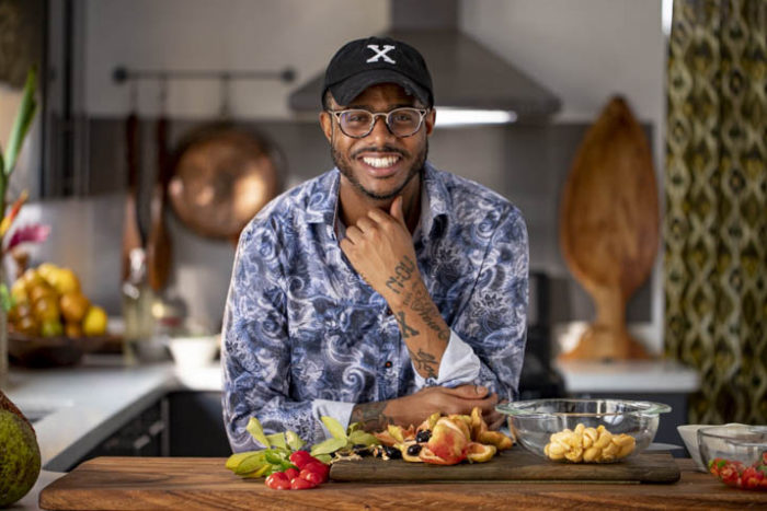 Chef Kwame Onwuachi in his Kingston kitchen teaches Jamaican cuisine