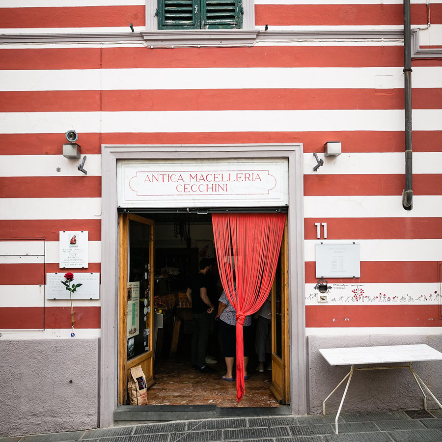 Dario Cecchini's butcher shop, Antica Macelleria Cecchini in Panzano, Italy.