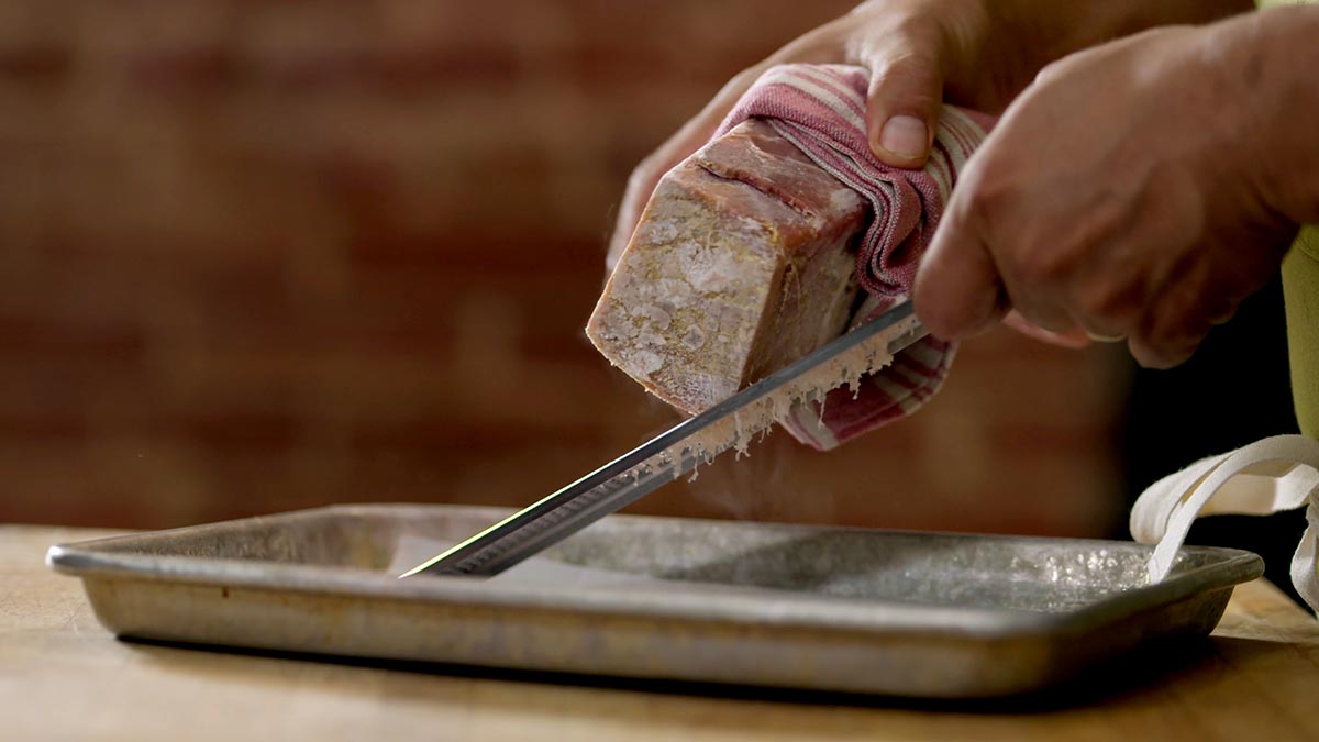 Ham Salt. It’s always important to repurpose leftovers, that’s why yesterday’s ham is wonderful when turned into ham salt. Learn how to freeze ham, grate on micro plane, then toast in oven until dried. The result? Tons of added flavor.