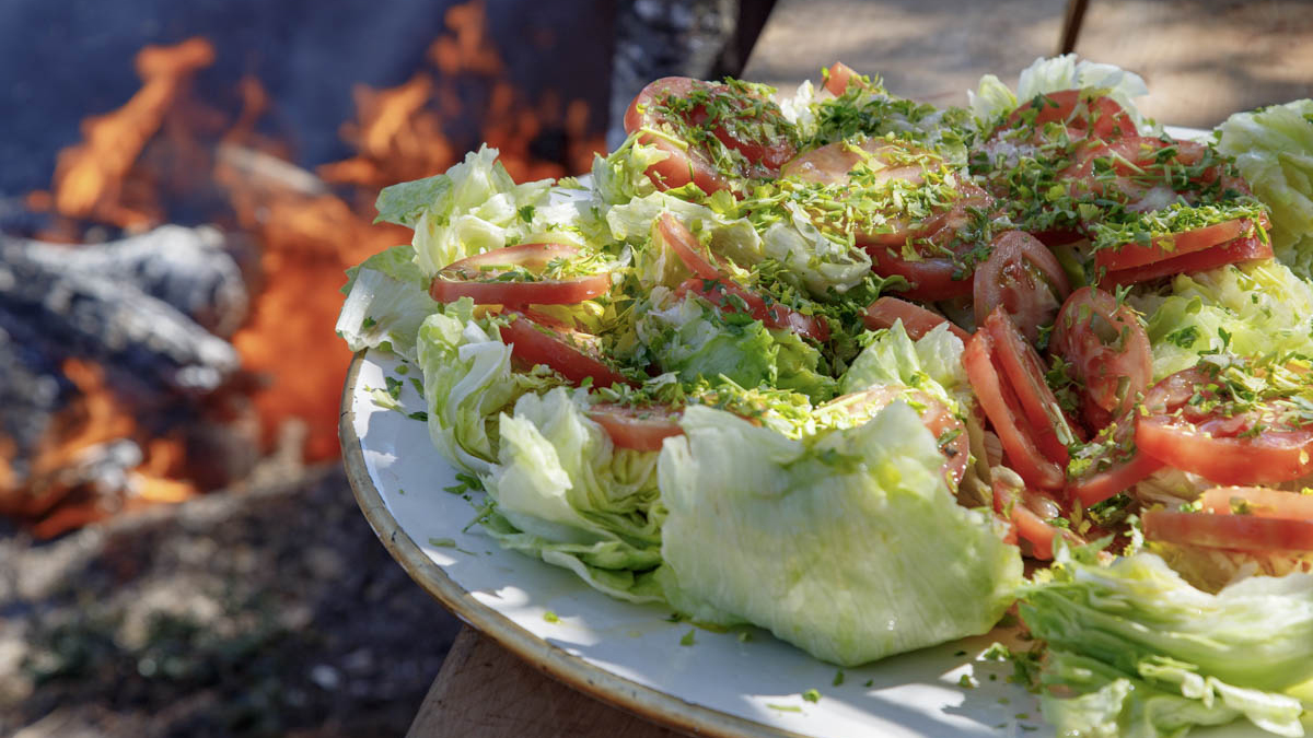 Ensalada Mixta - Lettuce & Tomato Salad. Francis doesn’t like salads that are busy and cramped on a plate. Instead, he leans towards the generosity of space. Learn how to make one of Francis’s favorite salads that he calls simple yet noble.