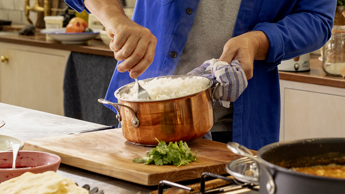 Fluffy Rice. There’s an art to cooking perfectly fluffy rice, and Jamie will show you how.