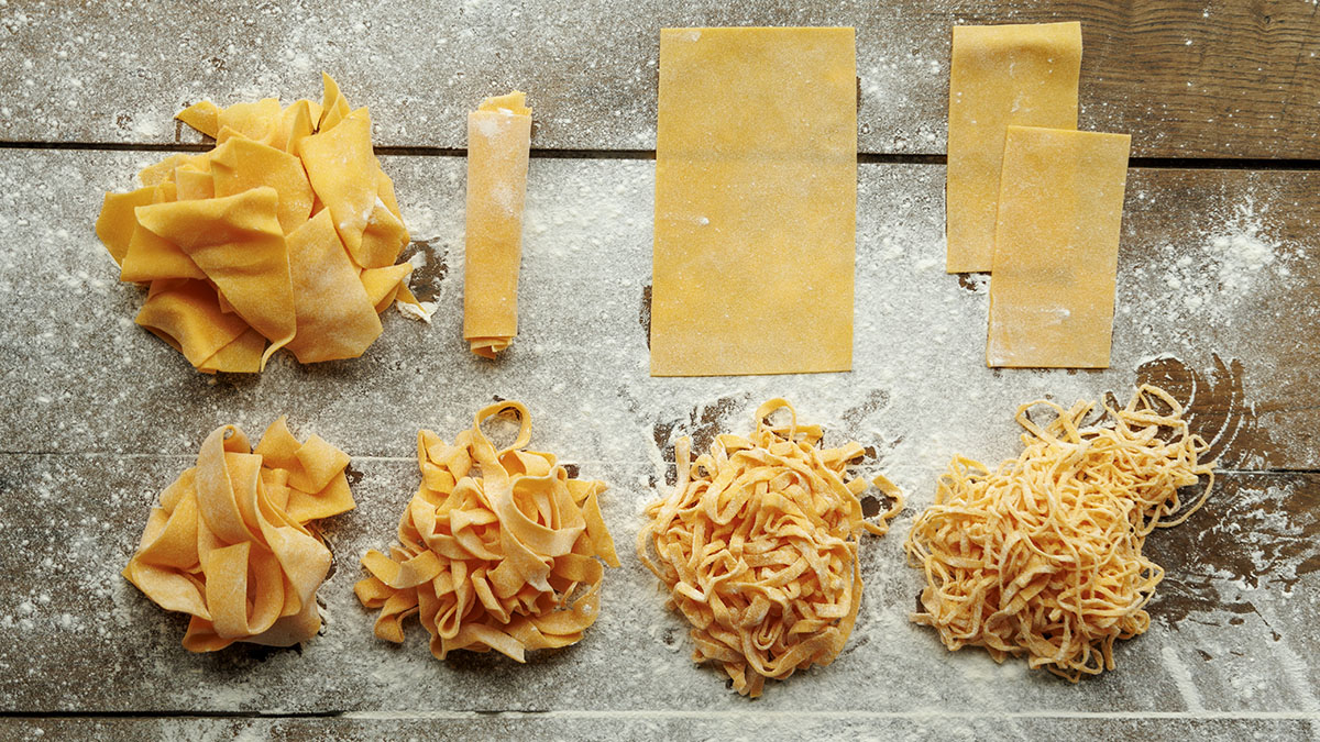 Fresh Pasta Dough. Unlock the secrets of homemade pasta and discover its joy and ritual. Learn Jamie’s fail-safe tips and tricks, and master the basics, such as how to activate the gluten, knead and roll out the dough, and hand-cut 8 different types of pasta.