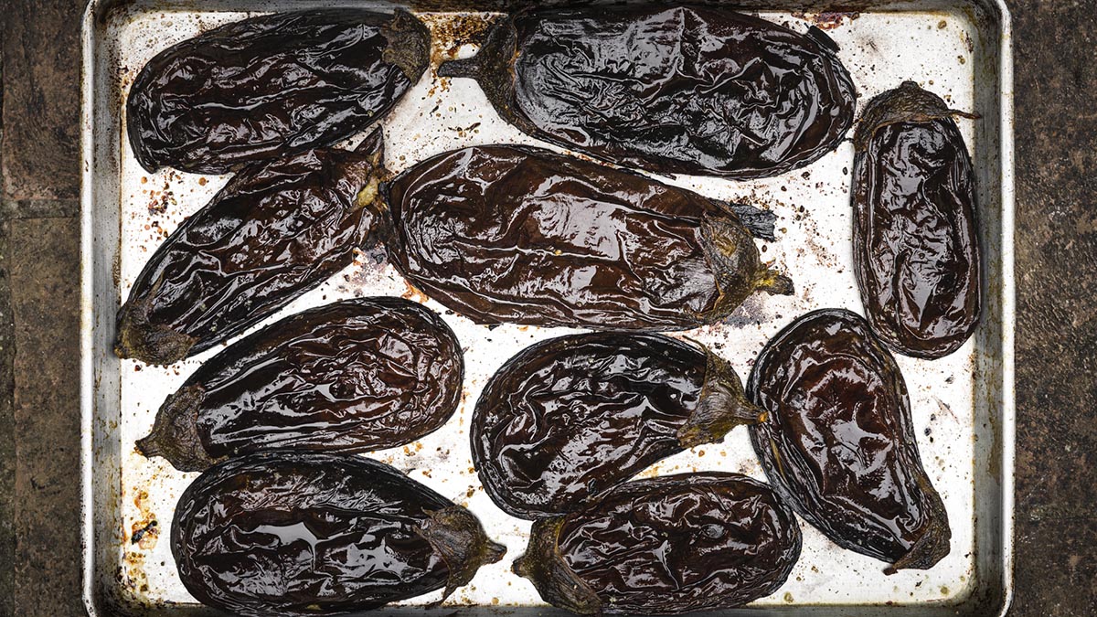 Caramelized Eggplant. Learn the eggplant essentials, like how to score, salt and sweat them to release any bitter juices. Caramelize onions, “candy” your garlic, and top with whey to take this dish to another level.